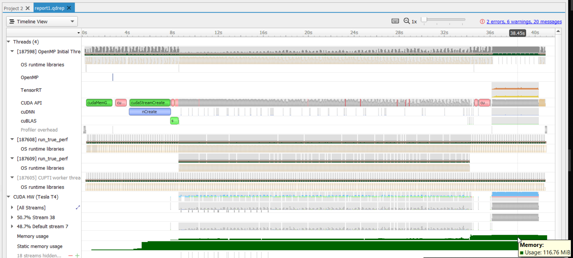 CUDA memory allocation graphs both kinds