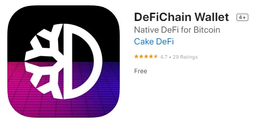 Appstore DeFiChain Cüzdan Uygulaması